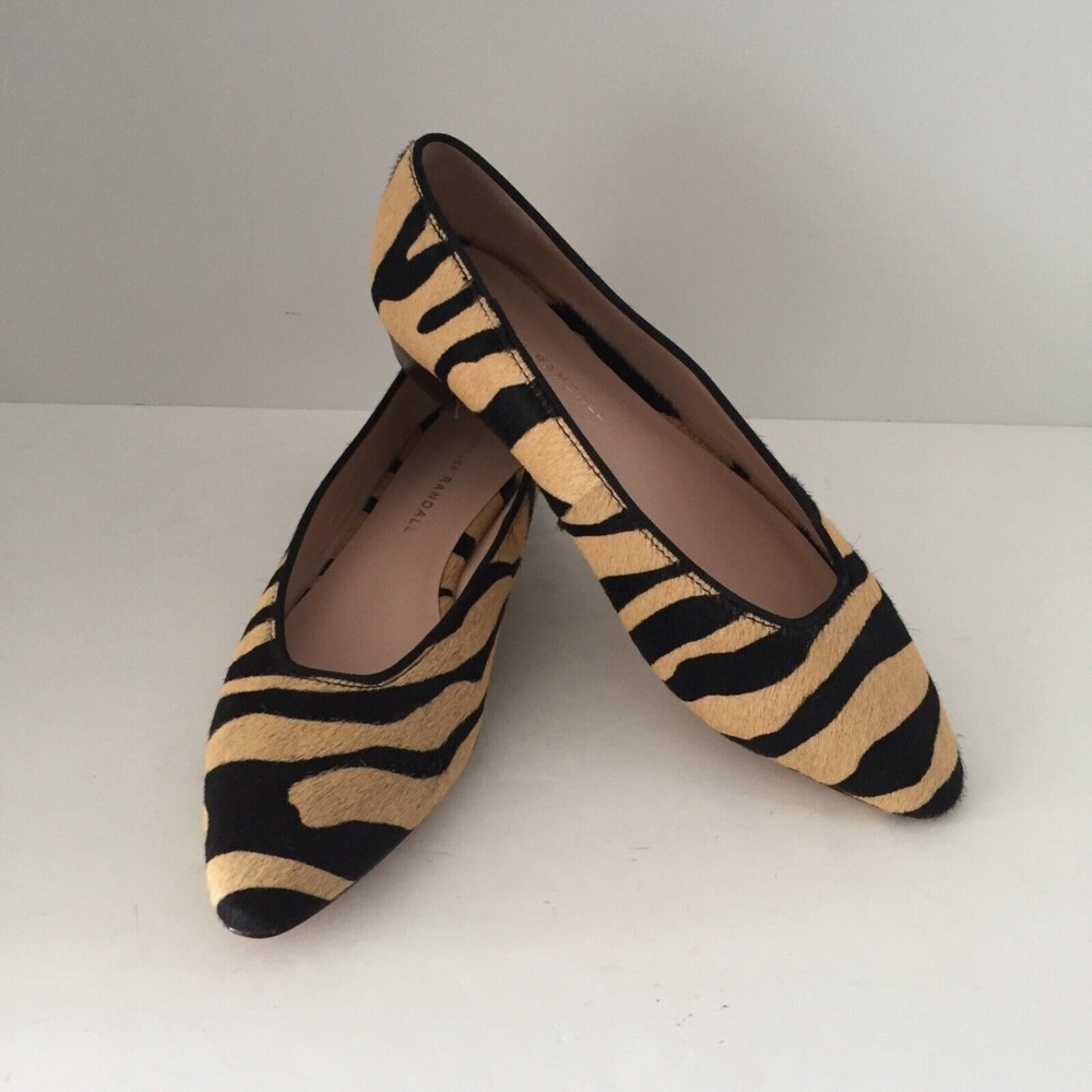 Loeffler Randall Women's Shoes Low Heels Calf Hair Tiger Stripe Slip-On 6.5B
